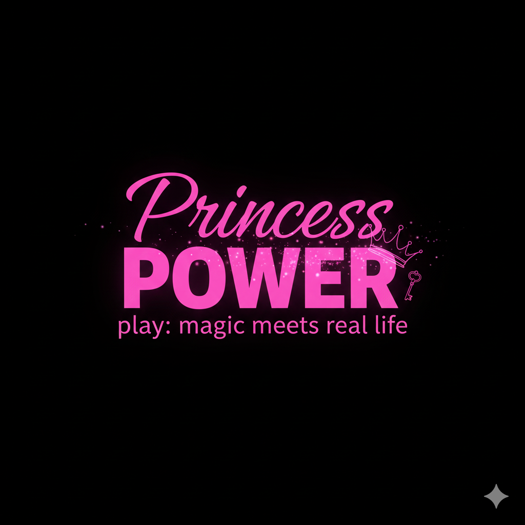 Princess Power Play programme graphic with pink text and magical design elements